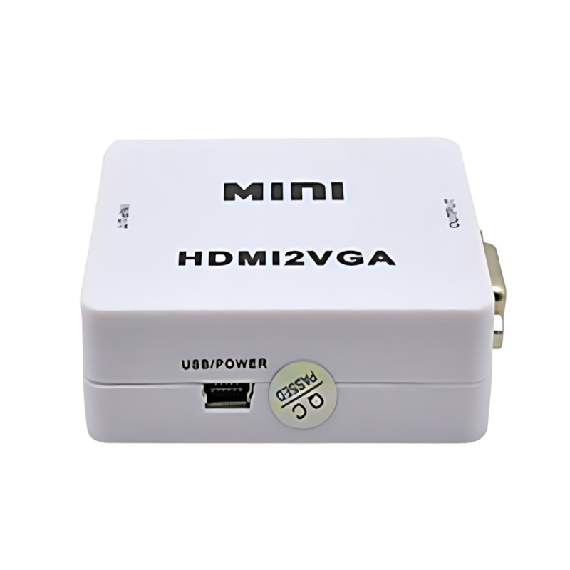 Конвертер HDMI to VGA с аудио 3.5 мм, 1080P, питание от HDMI фото - 5