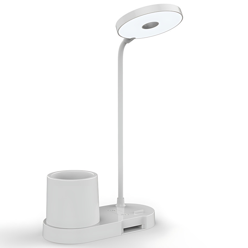 Настільна LED-лампа BL-T2 з гнучкою стійкою, сенсорним керуванням, димером 1-100%, 1200 мА&middot;год, органайзером, таймером, type-c фото - 2