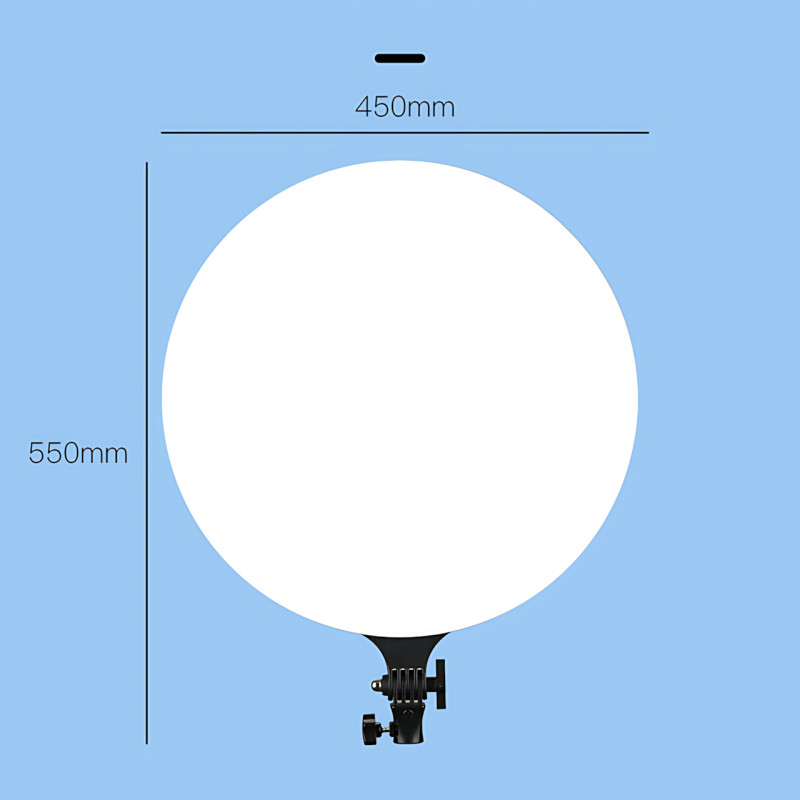 Кругла світлодіодна лампа RGB-LED Fill Light GS-450 45 см, кольорова портативна лампа для фото та відео + пульт фото - 9