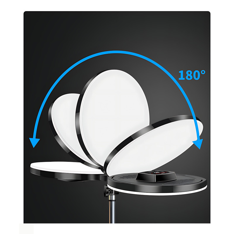 Кругла світлодіодна лампа RGB-LED Fill Light GS-450 45 см, кольорова портативна лампа для фото та відео + пульт фото - 5