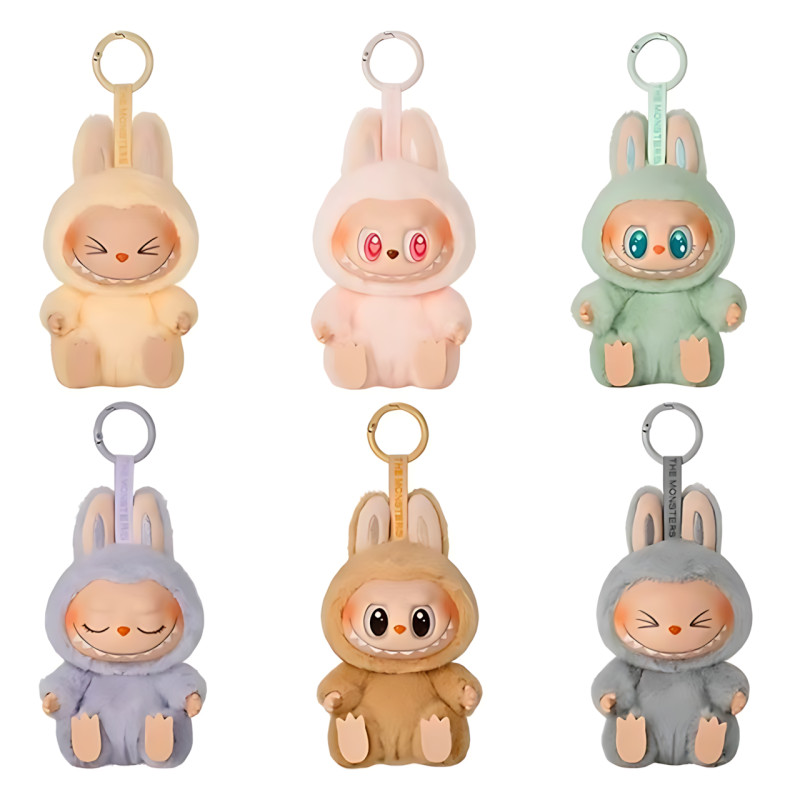 Игрушка-сюрприз брелок Labubu 2 серия, оригинал Pop Mart, 14 см, мягкая плюшевая, в закрытой коробке фото - 3
