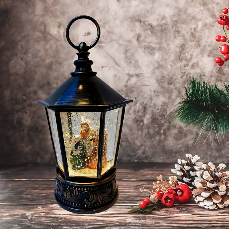 Святковий музичний нічник світильник Xmas WDL 24077A з ефектом сніжної метілі, чарівна ніч фото - 5
