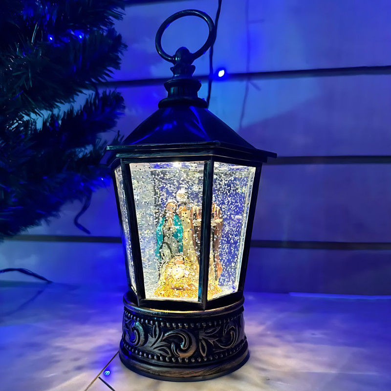 Святковий музичний нічник світильник Xmas WDL 24077A з ефектом сніжної метілі, чарівна ніч фото - 7