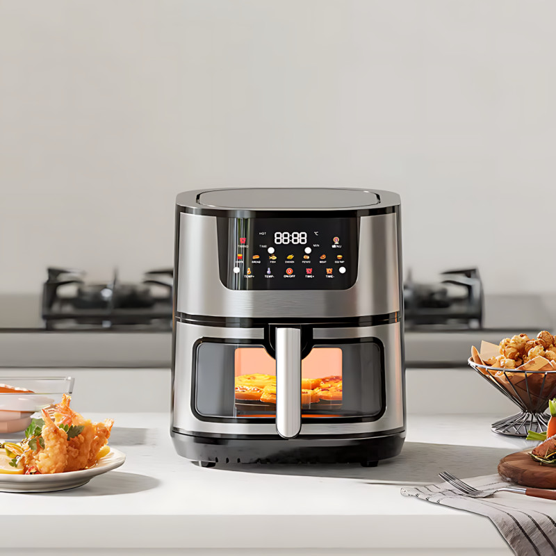 Аерогриль Domotec MS-3223 — 12 л, 3500 Вт, 15 програм, сенсорне керування, оглядове вікно з підсвіткою, антипригарна чаша фото - 9