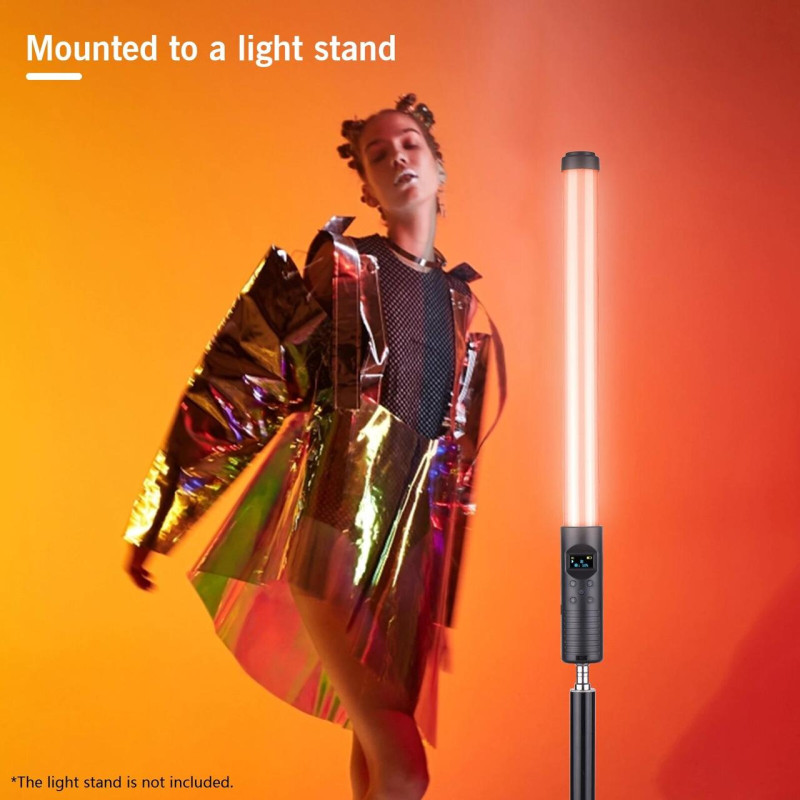 Большая профессиональная RGB подсветка LIGHT STICK PRO, максимальная настройка свечения, 50 см, с экраном фото - 10