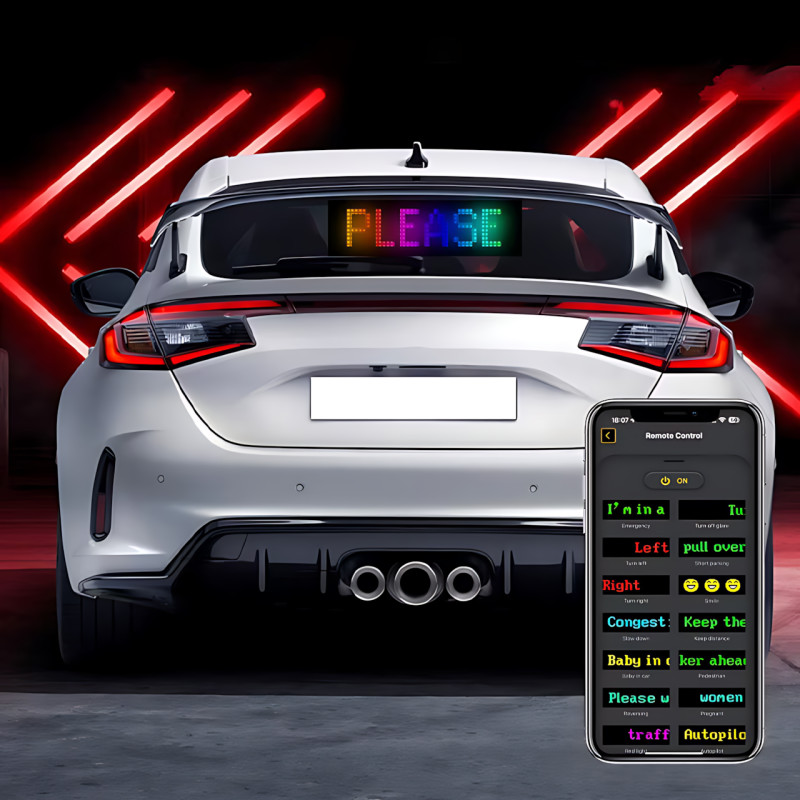 Світлодіодний гнучкий дисплей ART-0567, RGB, Bluetooth, пульт, Type-C, водонепроникний, 59.5×12 см фото - 6