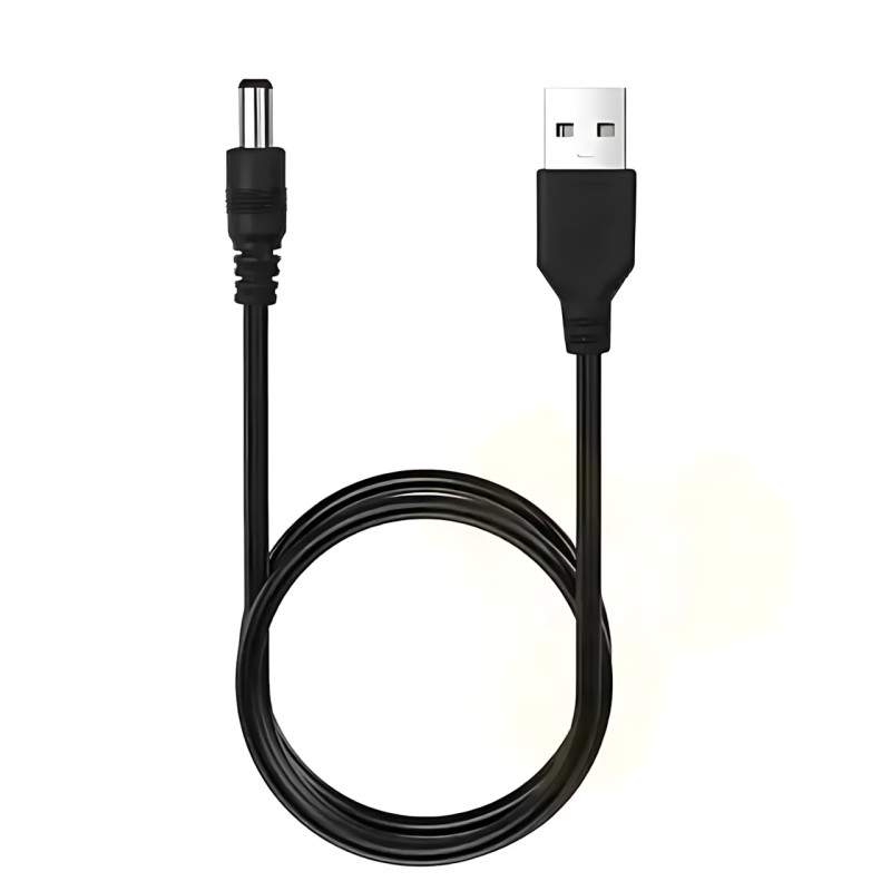 Кабель живлення DC 2.1x5.5mm, 5V-9V, USB 5V->9 V, кабель перехідник для роутера від повербанка, чорний фото - 2