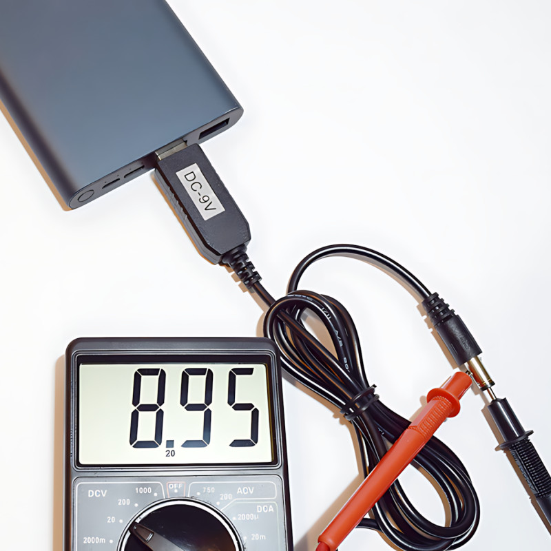 Кабель живлення DC 2.1x5.5mm, 5V-9V, USB 5V->9 V, кабель перехідник для роутера від повербанка, чорний фото - 4