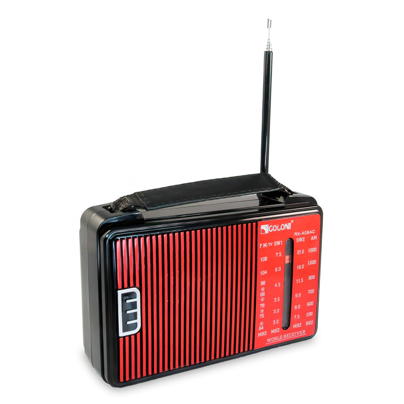 Портативный радиоприемник GOLON RX-A08 AC с частотами FM, AM, SW1, SW2 от батареек и от сети 220 В фото - 3