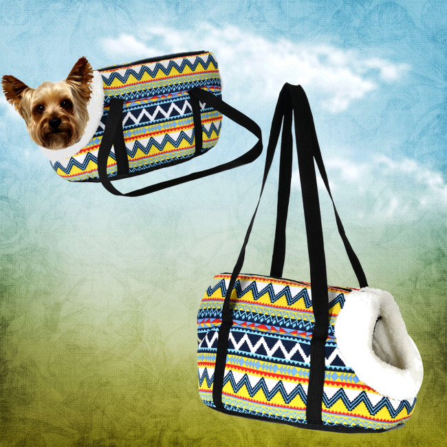Мягкая сумка-переноска для собак и котов Pet Convenience MIx3 мультиколор S размер 36X20X23 см