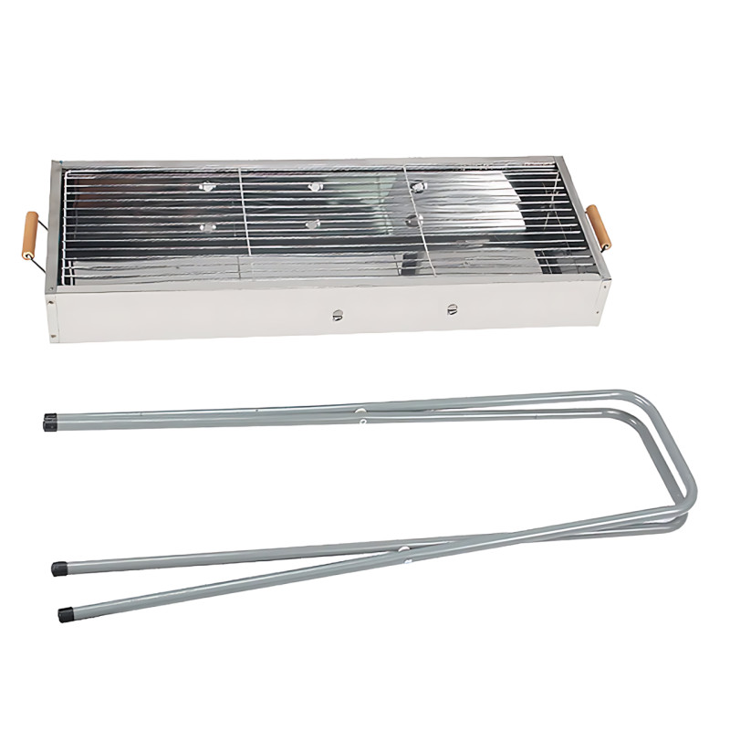 Мангал переносний BARBECUE TRAY 770SS MD-008 809, 70×30×70 см, решітка, складані ніжки, вентиляція фото - 10