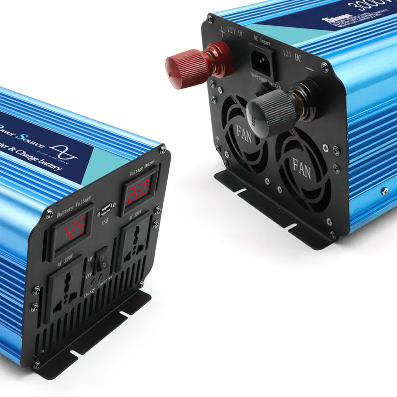 Преобразователь напряжения Wimpex WX-3100, UPS, чистая синусоида, 3000 Вт, 12 В, 15 A фото - 3
