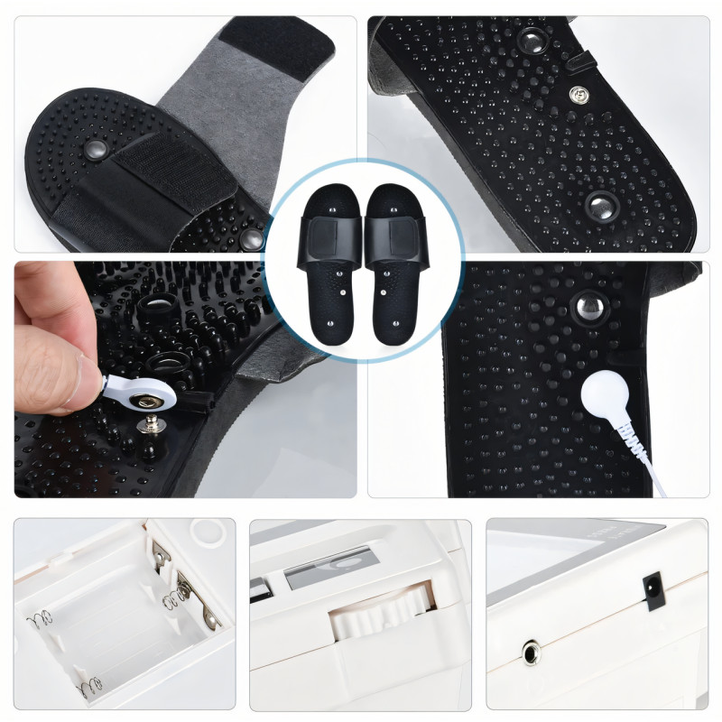 Масажні тапочки Digital Slipper JR-309A. Електричний міостимулятор для ніг. Точковий імпульсний масажер фото - 2