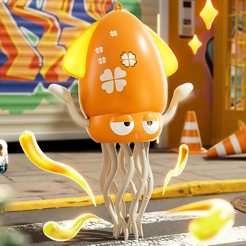 Интерактивная игрушка &laquo;Танцующий осьминог&raquo; (158-21C), музыкальная, с сенсором препятствий, USB-зарядка, подвижные движения Желтый фото - 2