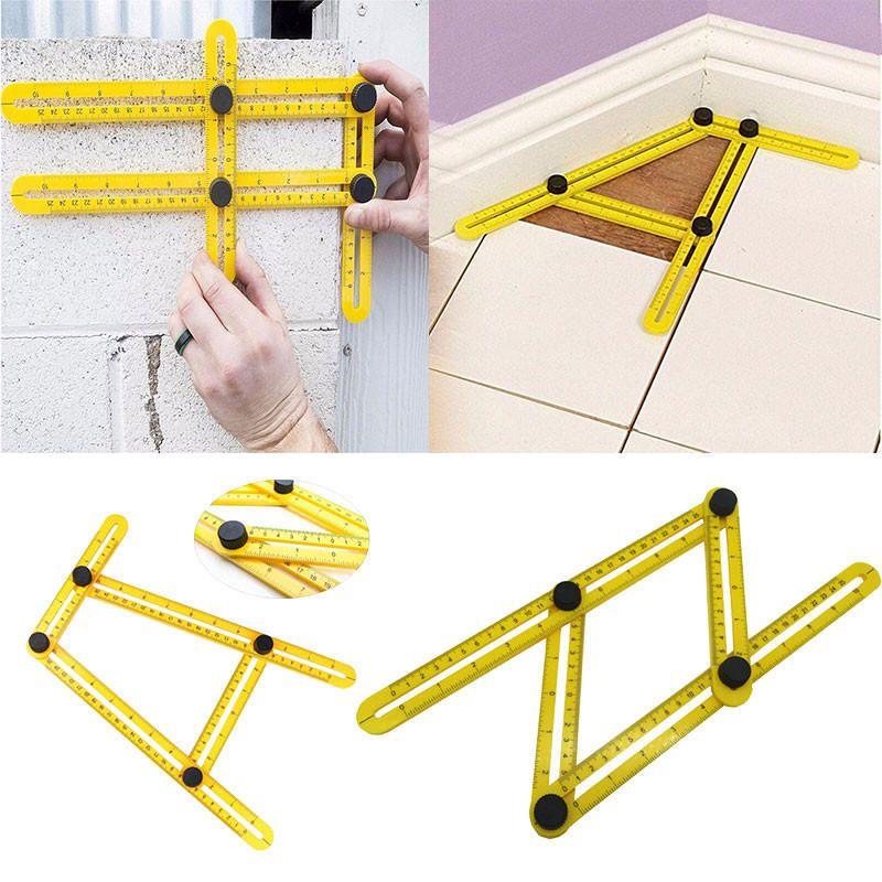 Профессиональная линейка шаблон Multifunctional Folding Ruler для сложных измерений фото - 3
