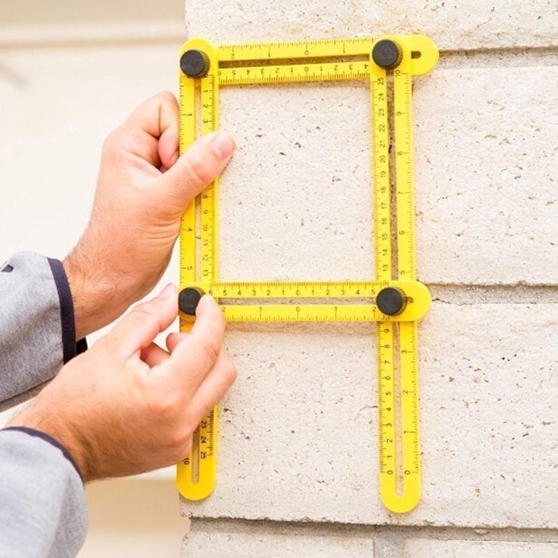 Профессиональная линейка шаблон Multifunctional Folding Ruler для сложных измерений фото - 4