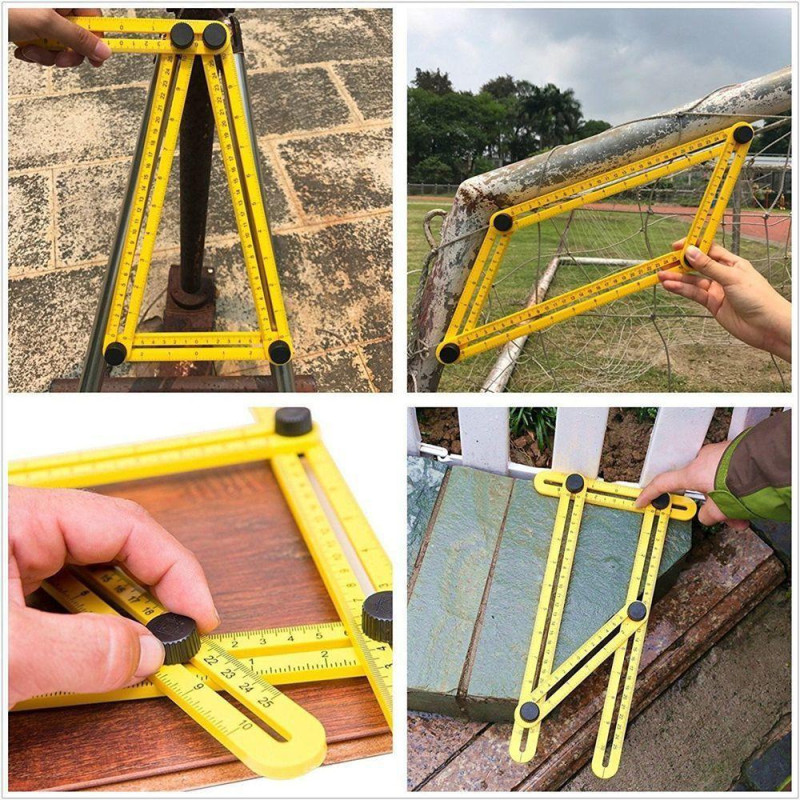 Профессиональная линейка шаблон Multifunctional Folding Ruler для сложных измерений фото - 6