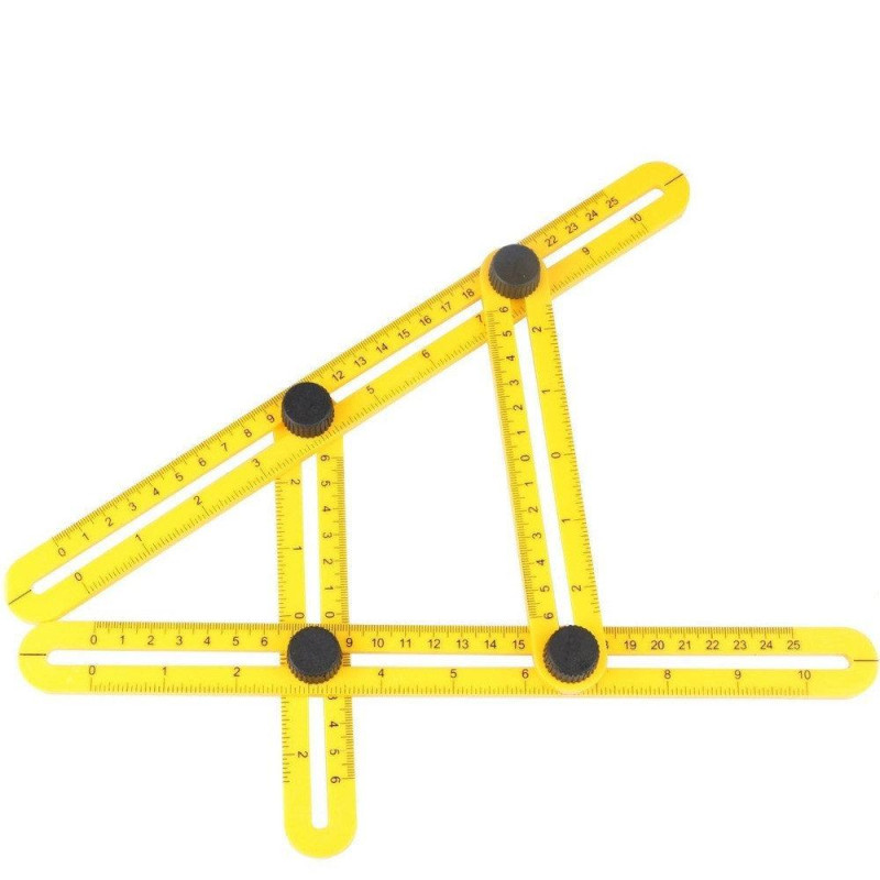 Профессиональная линейка шаблон Multifunctional Folding Ruler для сложных измерений фото - 7