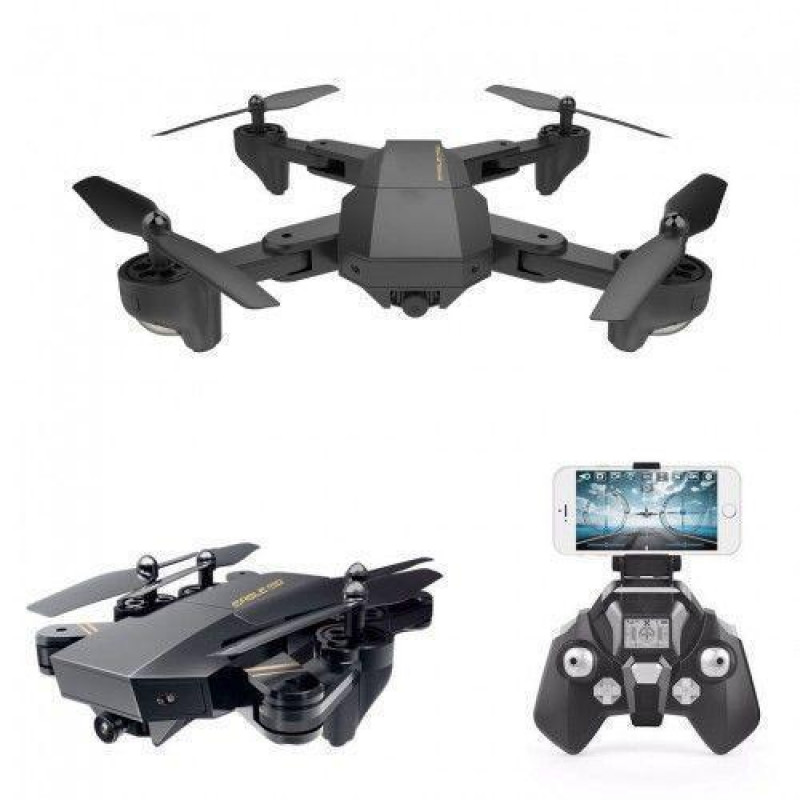 Складной квадрокоптер Drone s9 PHANTOM Pro , Wifi, камера, Черный фото - 4