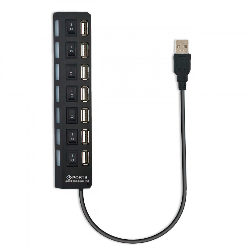 USB HUBудлинитель на 7 портов с подсветкой фото - 2