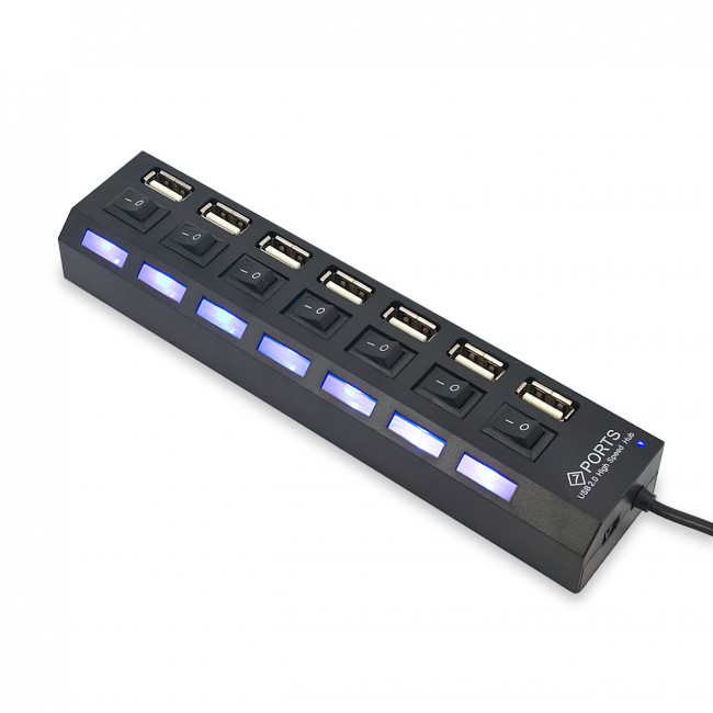 USB HUBудлинитель на 7 портов с подсветкой фото - 1