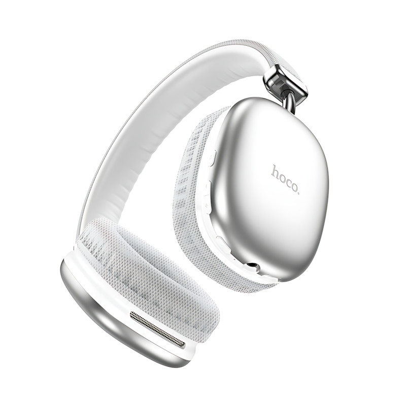 Bluetooth-навушники HOCO W35 wireless headphones, бездротова гарнітура з мікрофоном, до 40 годин роботи Сріблястий фото - 4