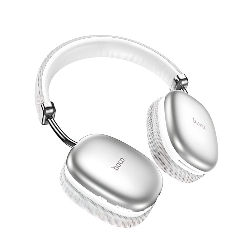 Bluetooth-навушники HOCO W35 wireless headphones, бездротова гарнітура з мікрофоном, до 40 годин роботи Сріблястий фото - 5