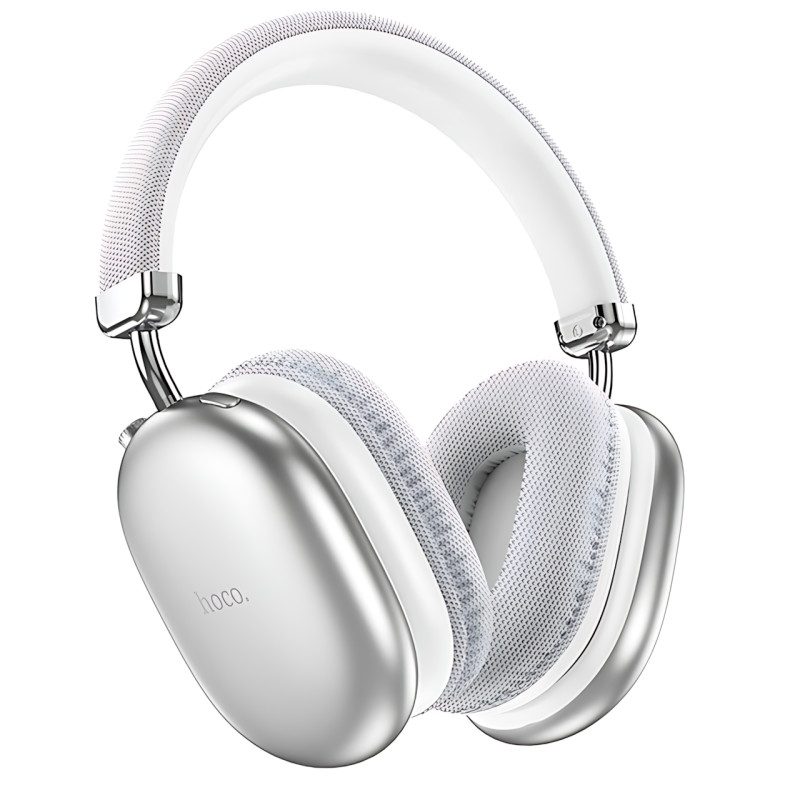 Bluetooth-навушники HOCO W35 wireless headphones, бездротова гарнітура з мікрофоном, до 40 годин роботи Сріблястий фото - 7