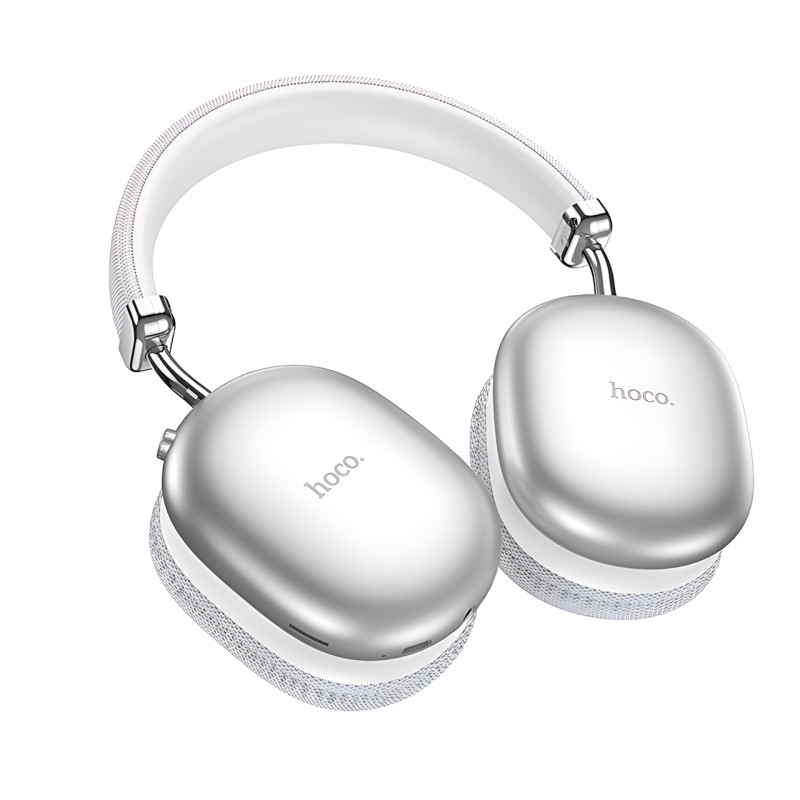 Bluetooth-навушники HOCO W35 wireless headphones, бездротова гарнітура з мікрофоном, до 40 годин роботи Сріблястий фото - 8
