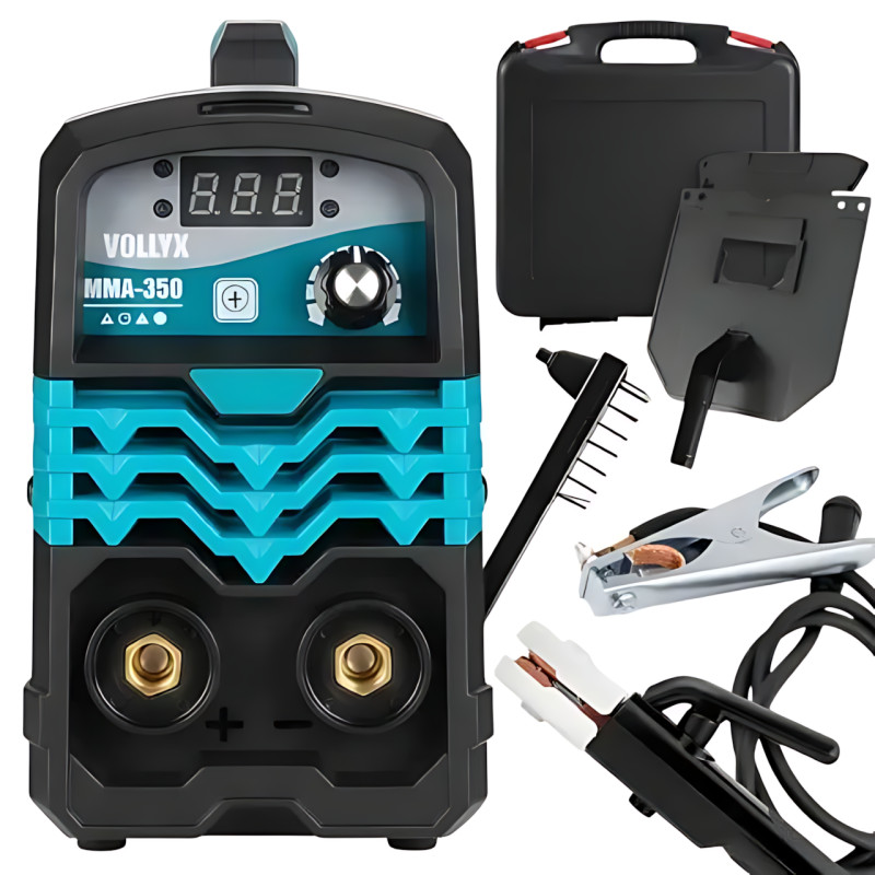 Сварочный инвертор Vollyx MMA-350, 220В, 20&ndash;350А, IGBT, дисплей, Hot Start, Anti-Stick, электроды 1.6&ndash;5 мм, кейс, комплект фото - 8