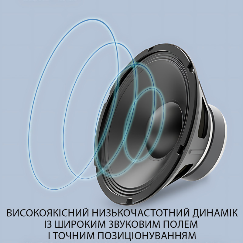 Портативна Bluetooth-колонка з караоке Kimiso QS5805, 8", 12 Вт, FM, мікрофон, USB/TF, AUX, HDMI, світломузка фото - 6