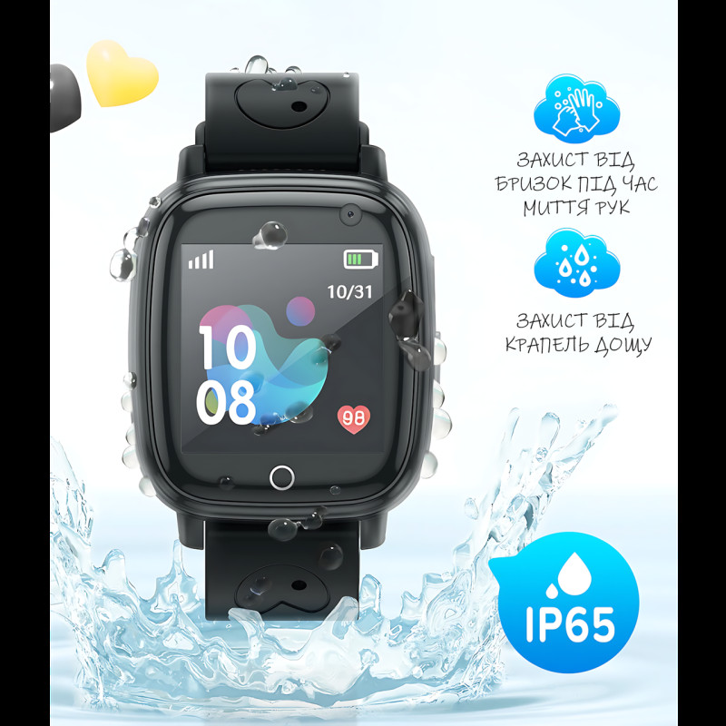 Детские смарт-часы HOCO Y100, GPS-трекер, SIM-звонки с часов, IPS 1.44&Prime;, сенсорный экран, 00 мАч, iOS / Android фото - 5