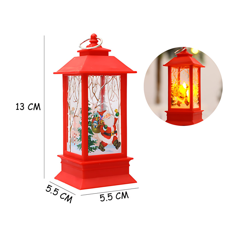 Праздничный фонарь-домик с LED подсветкой 802, зимний декор, ночник, игрушка на ёлку, батарейки в комплекте, 13 см, 4 вида Бронзовый фото - 46