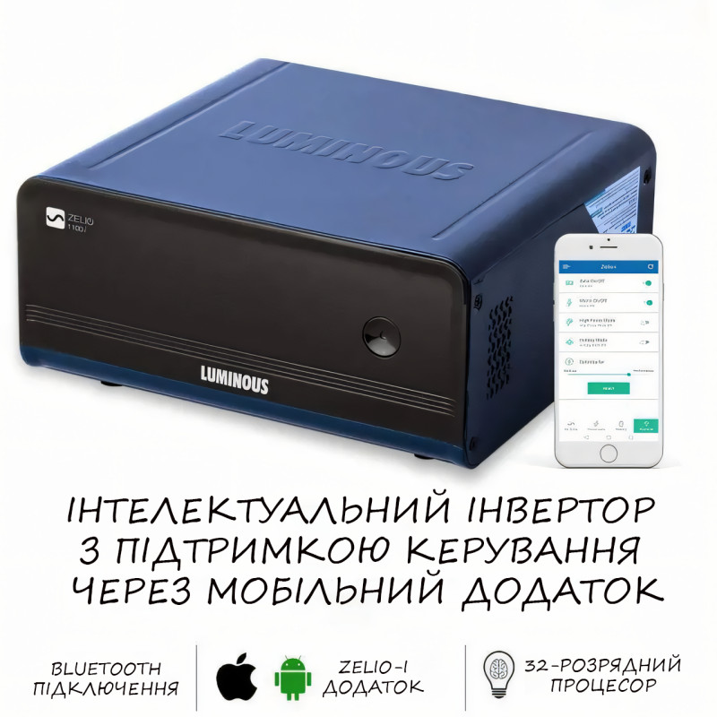 Гібридний інвертор LUMIN0US ZELIO-900W 12/220 В UPS перетворювач напруги ЧиСТИЙ СИНУС, безперебійник фото - 6