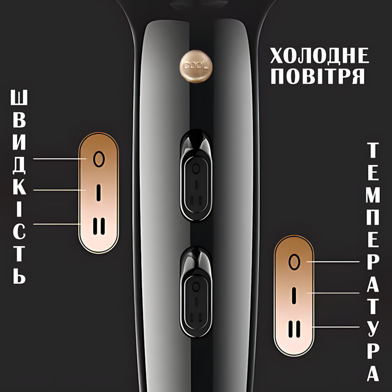 Фен для волосся BITEK BT-4015 — 3600 Вт, 2 швидкості, 3 режими, Cool Shot, антистатик, 1.8 м кабель фото - 4