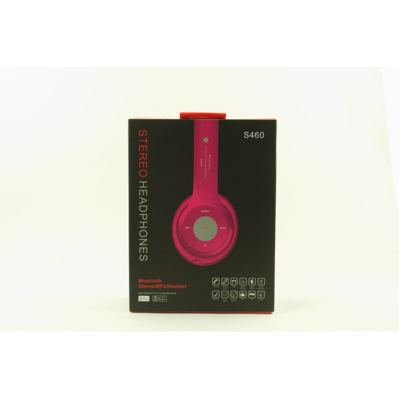 Навушники безпровідні bluetooth S460 рожеві фото - 4