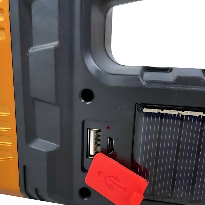 Ліхтарик акумуляторний TORCH BL-7702B-COB із сонячною панеллю, USB-зарядкою і Power Bank, 1000 лм, 2 режими, бічна COB-лампа фото - 7