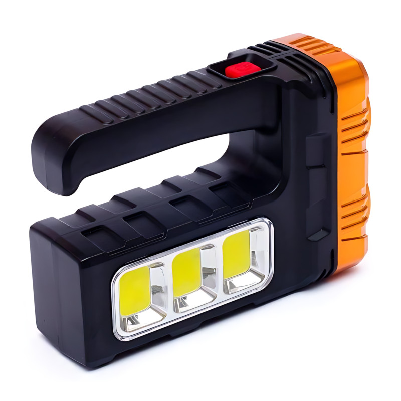 Ліхтарик акумуляторний TORCH BL-7702B-COB із сонячною панеллю, USB-зарядкою і Power Bank, 1000 лм, 2 режими, бічна COB-лампа фото - 4