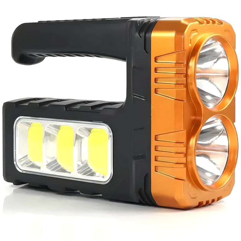 Ліхтарик акумуляторний TORCH BL-7702B-COB із сонячною панеллю, USB-зарядкою і Power Bank, 1000 лм, 2 режими, бічна COB-лампа фото - 8