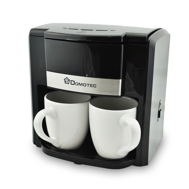Кофеварка Domotec MS-0708 на две чашки, капельная, с чашки в комплекте, 0.3 л, 500 Вт