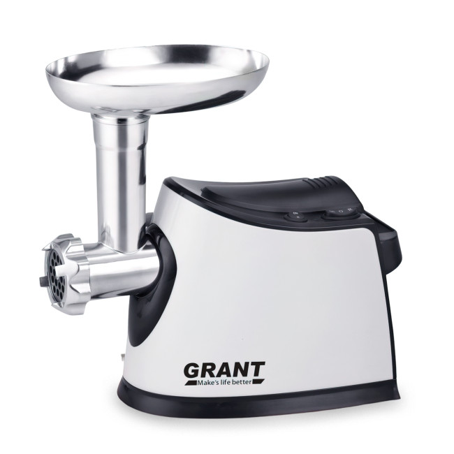 Электрическая мясорубка GRANT GS-6252, 3000 Вт с реверсом, насадкой для колбасы и соковыжималкой