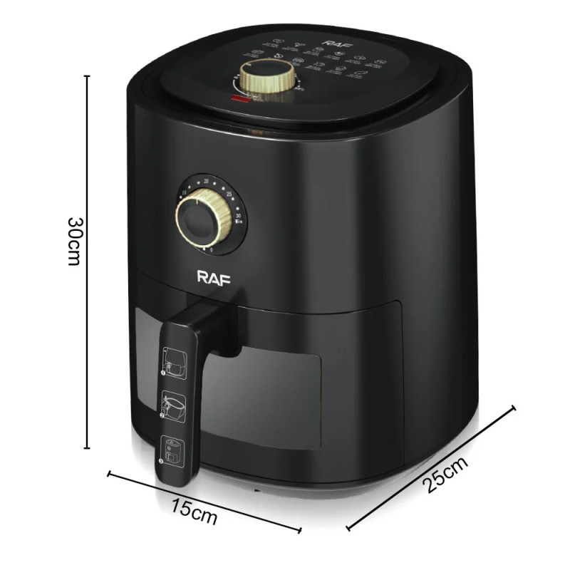 Аэрогриль RAF R5332, Аэрофритюрница 1500w, 6L фото - 9