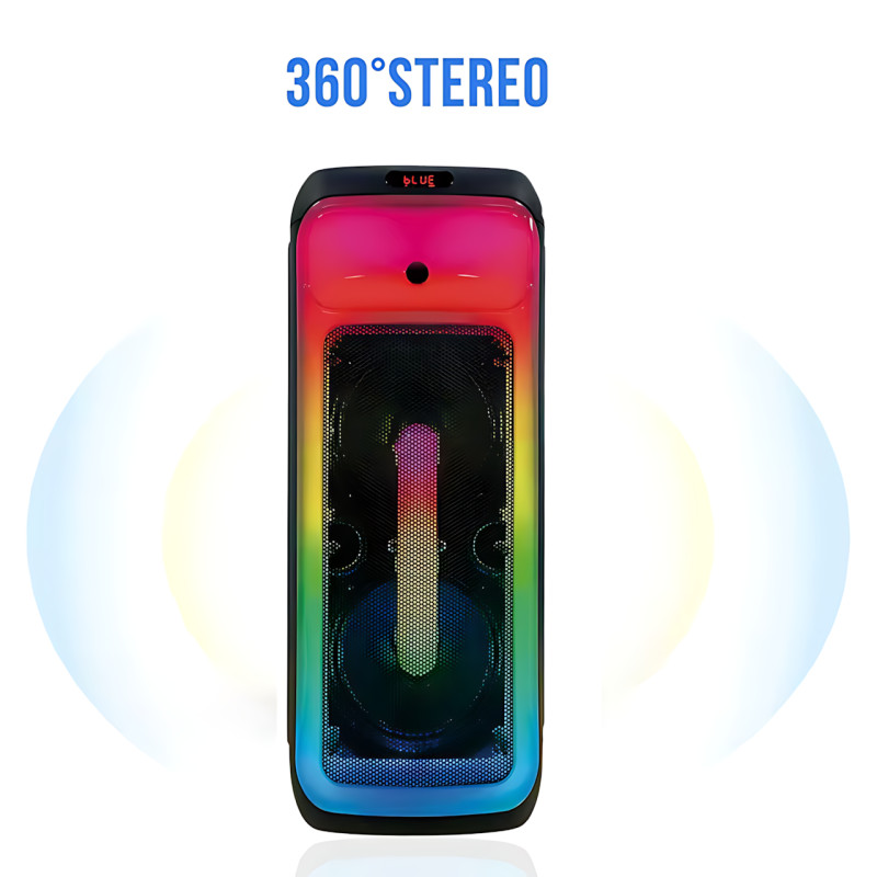 Портативная Bluetooth колонка TTD-1001 с LED подсветкой, микрофоном и TWS, 60 Вт фото - 6