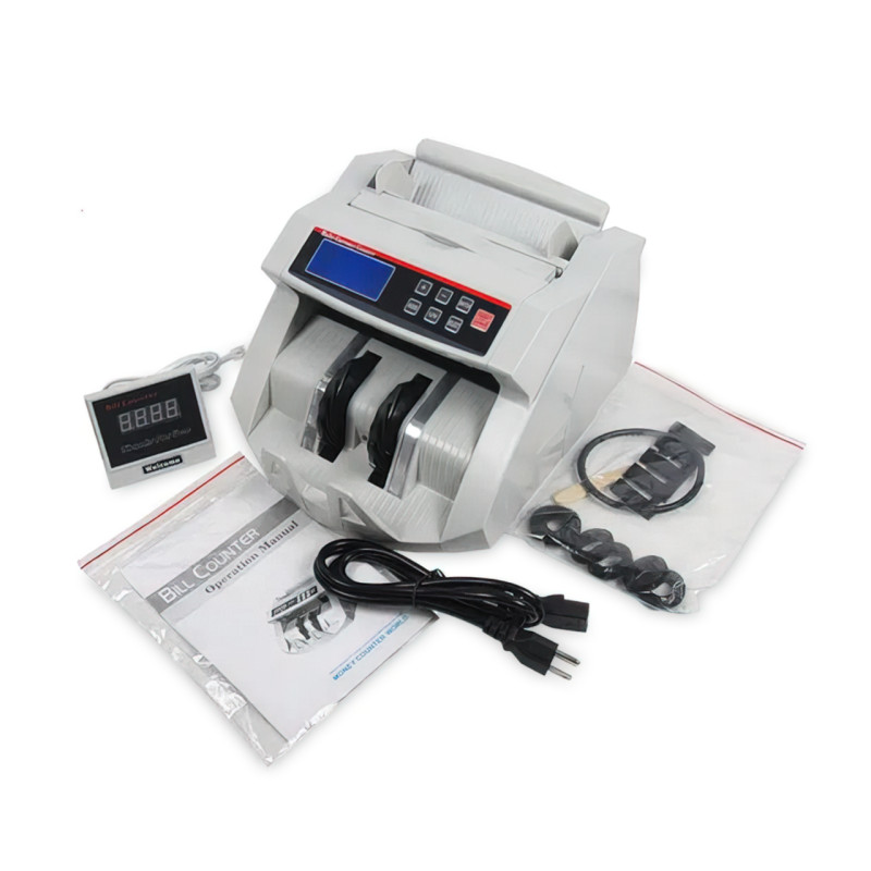 Счетная машинка UKC K-2108 с магнитной, оптической и УФ детектором, мультивалютная, 1000 банкнот в минуту фото - 7