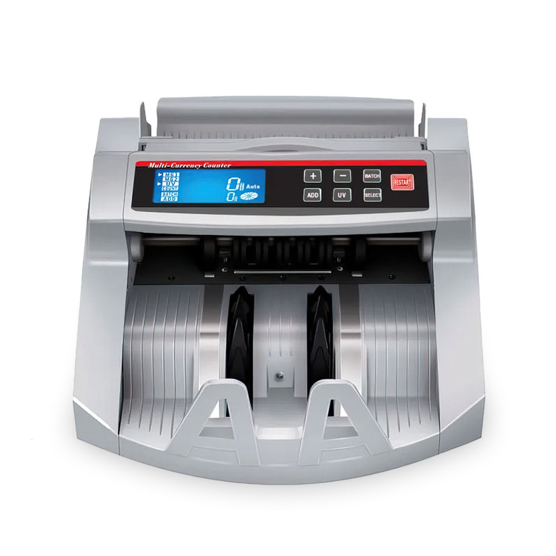 Счетная машинка UKC K-2108 с магнитной, оптической и УФ детектором, мультивалютная, 1000 банкнот в минуту фото - 2