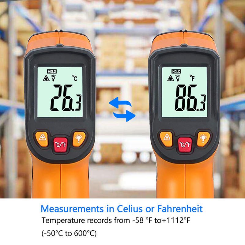 Промышленный градусник TEMPERATURE AR 320, бесконтактный электронный термометр, инфракрасный термометр фото - 2