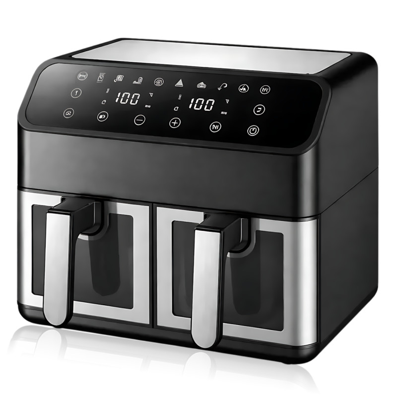 Аерофритюрниця DOMOTEC MS-3226 13 л, 4800 Вт, подвійний кошик, сенсорне керування, Air Fryer 360&deg;, без олії, цифровий дисплей фото - 4