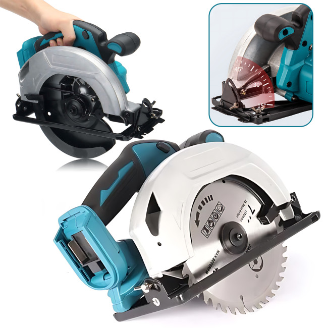 Аккумуляторная циркулярная пила KRAFFTEC 48V, 800 Вт, 10800 об/мин, диск 185 мм, глубина реза 45 мм, 2 акб