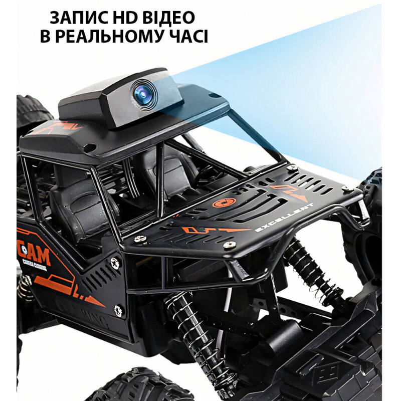 Машинка ZIPP Toys CAM на радиоуправлении, улучшенная багги с камерой 1 MP, черный фото - 6