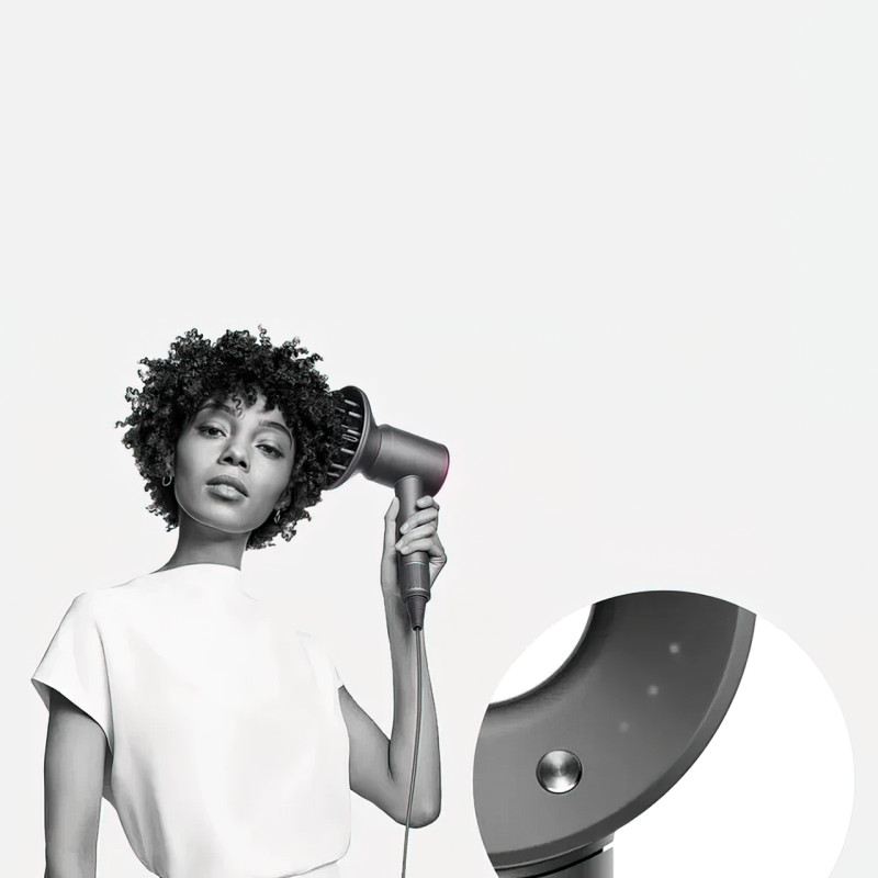 Фен для волосся Super Hair Dryer, 1600 Вт, із захистом від перегрівання, іонізацією повітря й магнітними насадками фото - 4